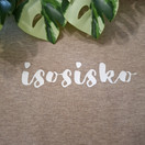 Silitettävä teksti, ISOSISKO, VALKOINEN, eri kokoja