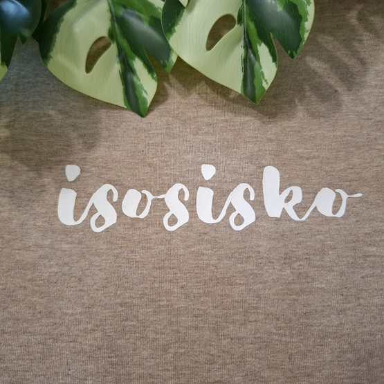 Silitettävä teksti, ISOSISKO, VALKOINEN, eri kokoja