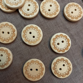 Puunappi KUKKA 20 mm