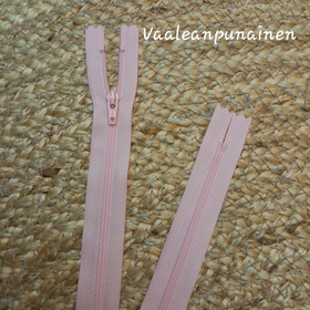 YKK Umpivetoketju 50 cm Vaaleanpunainen