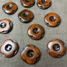 Puunappi KUKKA 25 mm tummanruskea