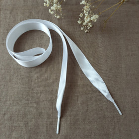 Satiininauha huppariin 110 cm, Valkoinen