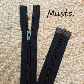 YKK Avovetoketju 40 cm, Musta