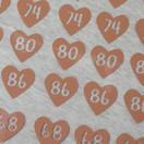 Silitettävä kokomerkki, SYDÄN, cappuccino, 5 kpl