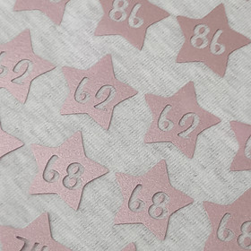 Silitettävä kokomerkki, TÄHTI, ruusukulta, 5 kpl