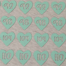 Silitettävä kokomerkki, SYDÄN, sage, 5 kpl