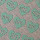 Silitettävä kokomerkki, SYDÄN, sage, 5 kpl