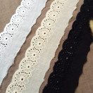 Puuvillabrodyyri 60 mm, Valkoinen