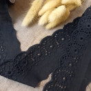 Puuvillabrodyyri 60 mm, Musta