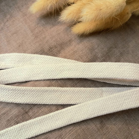 Puuvillanauha litteä, Sand 15 mm