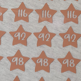 Silitettävä kokomerkki, TÄHTI, cappuccino, 5 kpl