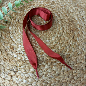 Satiininauha huppariin 110 cm, Tummanpunainen