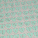 Silitettävä kokomerkki, SYDÄN XS-XXL, sage, 5 kpl