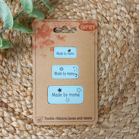 Keinonahkamerkki 3 kpl, MADE BY MAMA, vaaleansininen