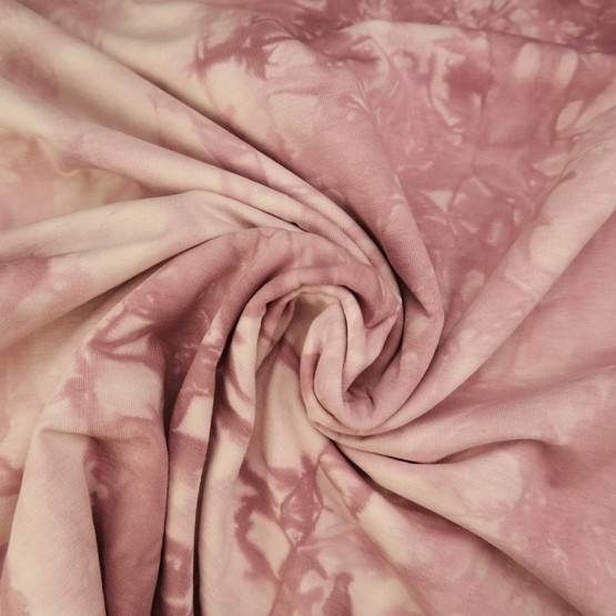 Solmuvärjätty harjattu joustocollege, Vanha roosa