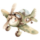 Värillinen silityskuva: Army Plane