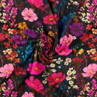 PAKAN LOPPU 75 cm, Pink garden,  trikoo