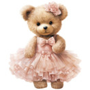 Värillinen silityskuva: Ballerina Nalle