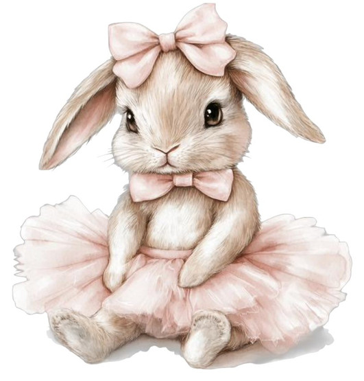Värillinen silityskuva : Balletbunny