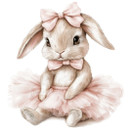 Värillinen silityskuva : Balletbunny, pieni