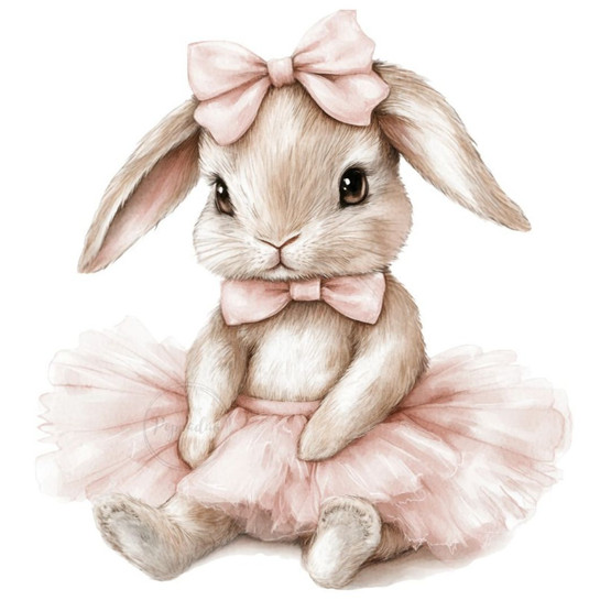 Värillinen silityskuva : Balletbunny, pieni