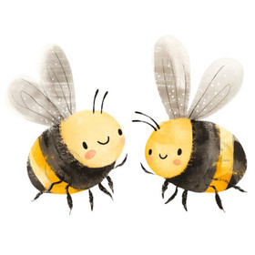 Värillinen silityskuva : Mehiläiset