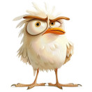 Värillinen silityskuva : Tirppa, valkoinen