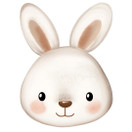 Värillinen silityskuva : Pupu vaalea