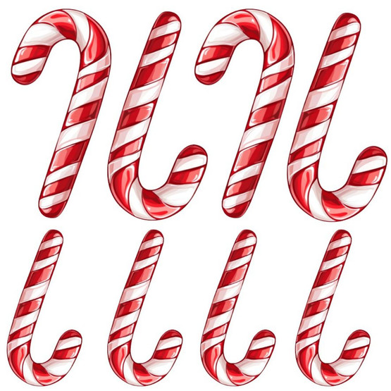 Värillinen silityskuva : Candy canes, arkki