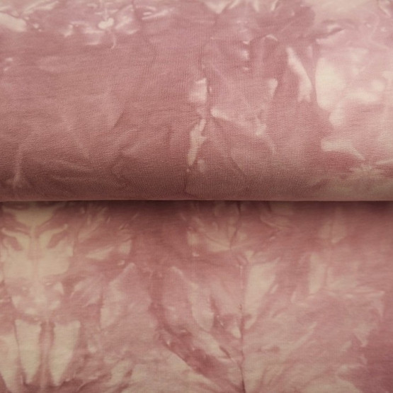 Solmuvärjätty harjattu joustocollege, Vanha roosa