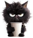 Värillinen silityskuva: Coffee Cat