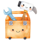 Värillinen silityskuva : Työkalupakki