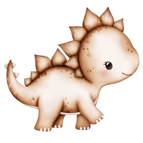 Värillinen silityskuva : Dino beige