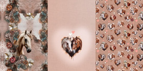 Harjattu joustocollegepaneeli 70 x 150 cm, Hevoset