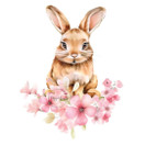 Värillinen silityskuva: Flower Bunny