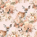 3 METRIN PALA Flower Deer, Light Rose, trikoo
