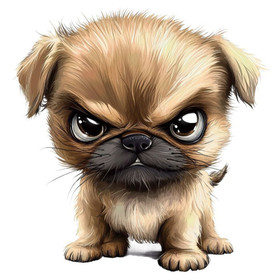 Värillinen silityskuva : Grumpy Dog, iso