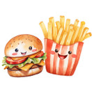 Värillinen silityskuva: Hamburger