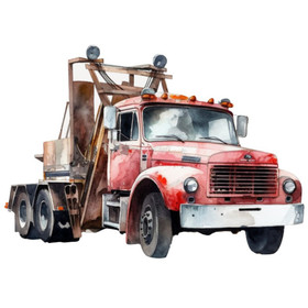 Värillinen silityskuva : Hinausauto