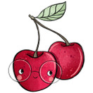 Värillinen silityskuva: Kirsikat