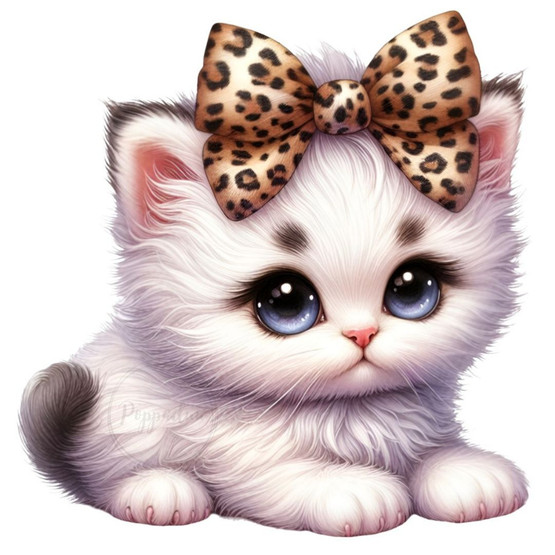 Värillinen silityskuva: Kissa