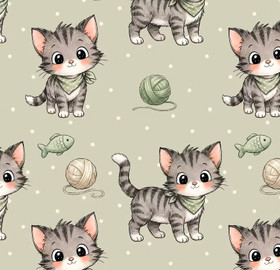 Kitten, vihreä, trikoo