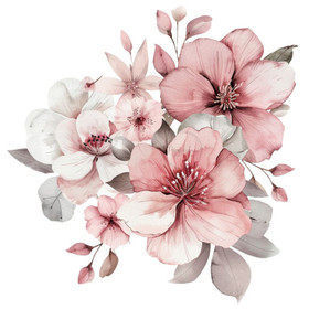 Värillinen silityskuva: Cherry Blossom