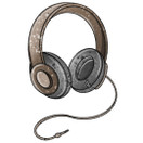 Värillinen silityskuva: Kuulokkeet