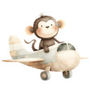 Värillinen silityskuva : Lentäjä Apina, iso