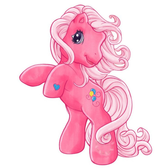 Värillinen silityskuva : Little Pony, Pinkki, Ilmapallot, MAXI
