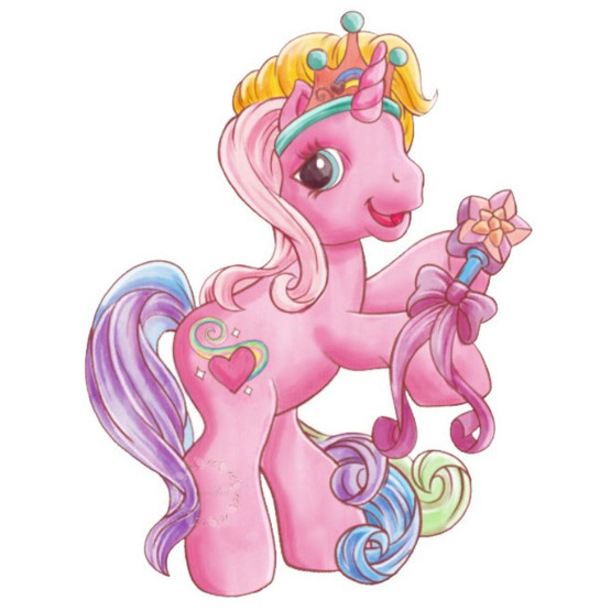 Värillinen silityskuva : Little Pony, Vaaleanpunainen, Sydän, MAXI