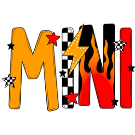 Värillinen silityskuva : MINI Salama