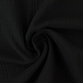 Double Gauze, harsokangas, musta