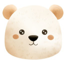 Värillinen silityskuva: Nalle, vaalea